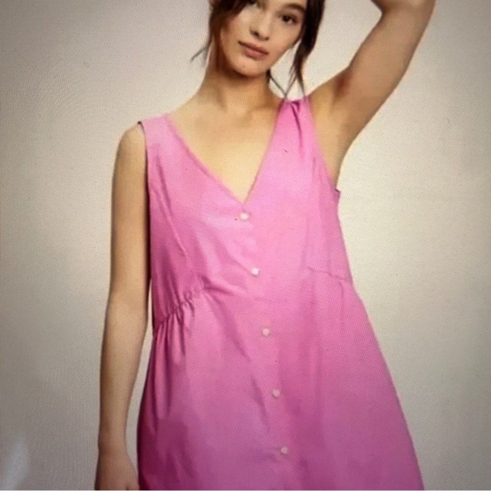 Gap v-neck button front dress